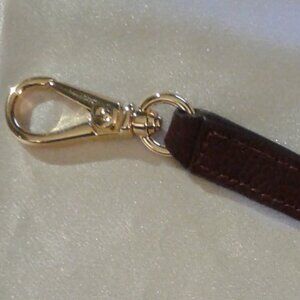 New!  Ralph Lauren Burgundy Replacement Handbag Strap w/Gold RL Hardware